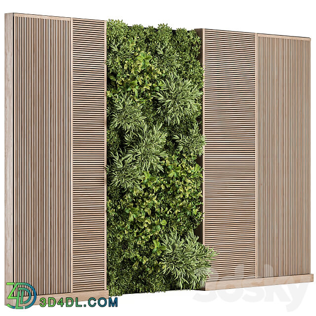 Vertical Garden Wood Frame Wall Decor 37 Fitowall 3D Models 3DSKY