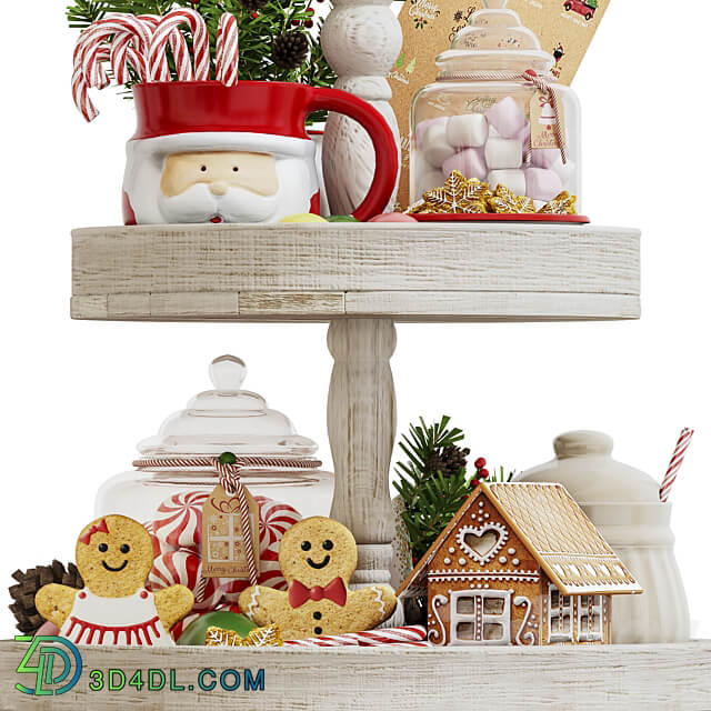 New Year and Christmas decorative set for the kitchen 12 3D Models 3DSKY