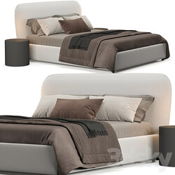 Bolzan Letti Karol Upholstered Bed Bed 3D Models 3DSKY 