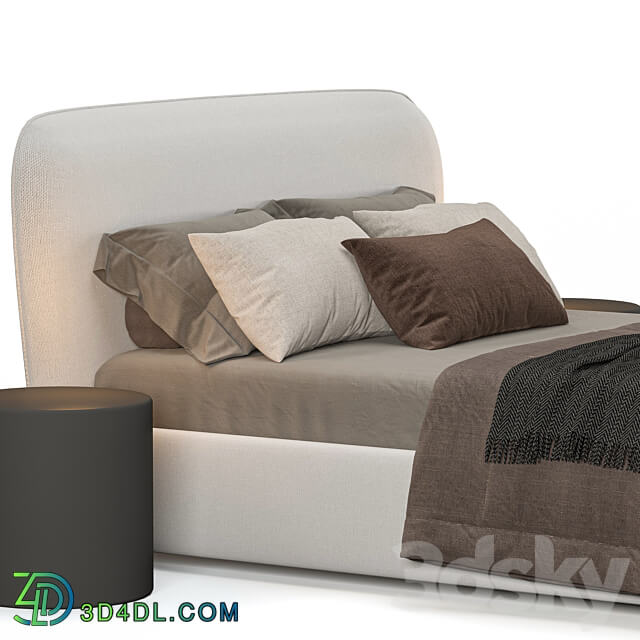 Bolzan Letti Karol Upholstered Bed Bed 3D Models 3DSKY