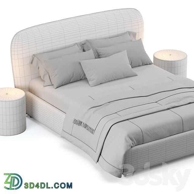 Bolzan Letti Karol Upholstered Bed Bed 3D Models 3DSKY