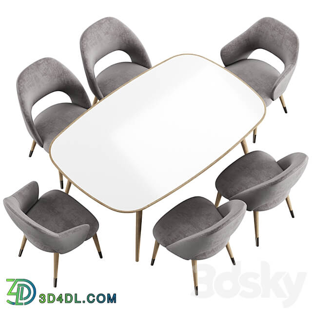 HER 042 G table Roma Chair Table Chair 3D Models 3DSKY
