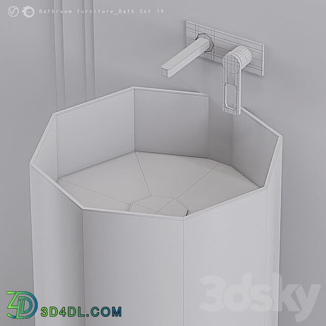 Bathroom furniture Bath Set 19 3D Models 3DSKY