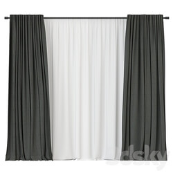Curtains with tulle 3D Models 3DSKY 