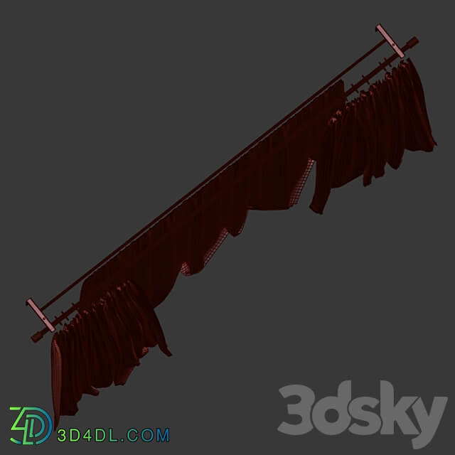 Curtains with tulle 3D Models 3DSKY