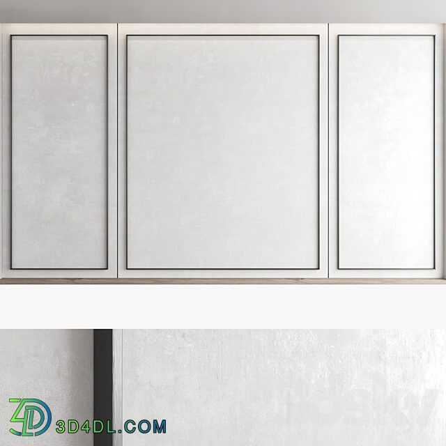 Decorative wall panel set 67 3D Models