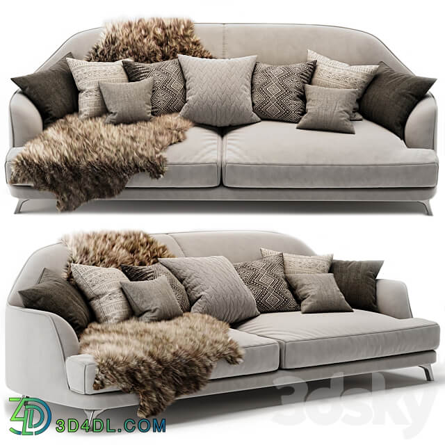 Natuzzi Italia DON GIOVANNI 3 seater fabric sofa 3D Models 3DSKY