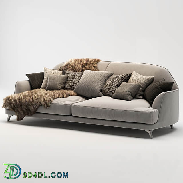 Natuzzi Italia DON GIOVANNI 3 seater fabric sofa 3D Models 3DSKY