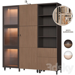 Ikea Bestå Björköviken Wardrobe Wardrobe Display cabinets 3D Models 3DSKY 