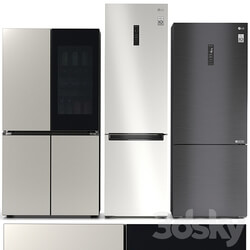 Refrigerator set LG 7 3D Models 3DSKY 