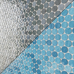 GlassPenny Round Mosaic Wall Floor Tile 12 Colors 3D Models 3DSKY 