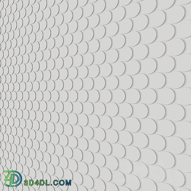 GlassPenny Round Mosaic Wall Floor Tile 12 Colors 3D Models 3DSKY