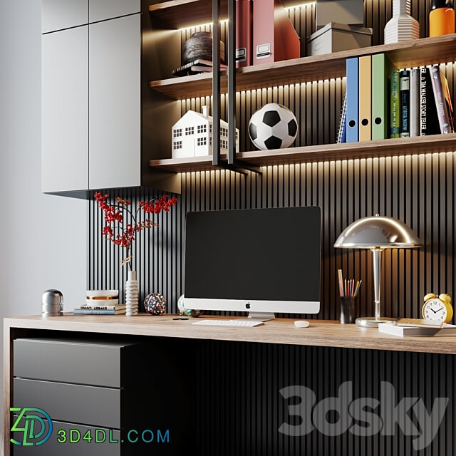 Workplace 41 Office furniture 3D Models