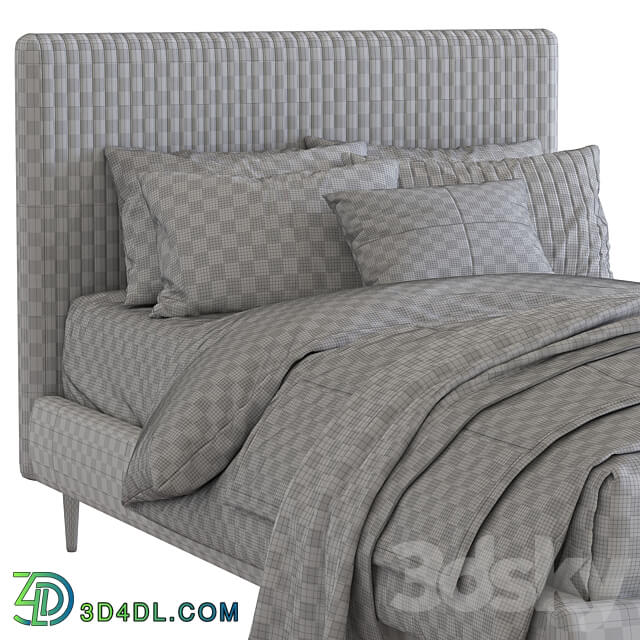 Roar Rabbit Pleated Upholstered Bed 213 3D Models 3DSKY