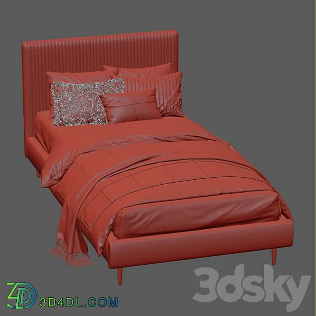 Roar Rabbit Pleated Upholstered Bed 213 3D Models 3DSKY