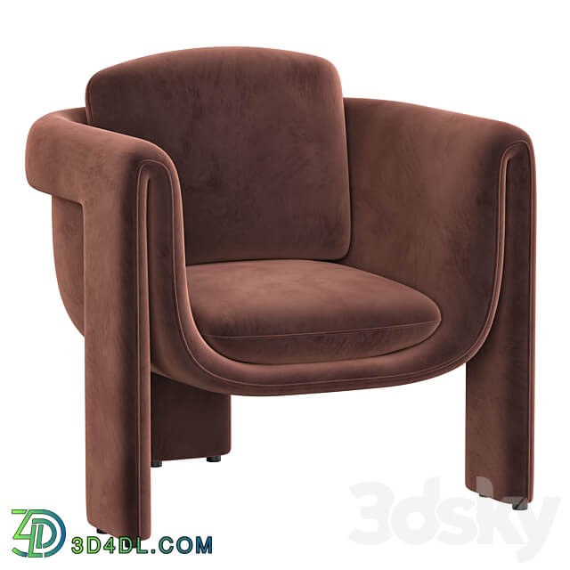 Floria velvet chair 3D Models 3DSKY