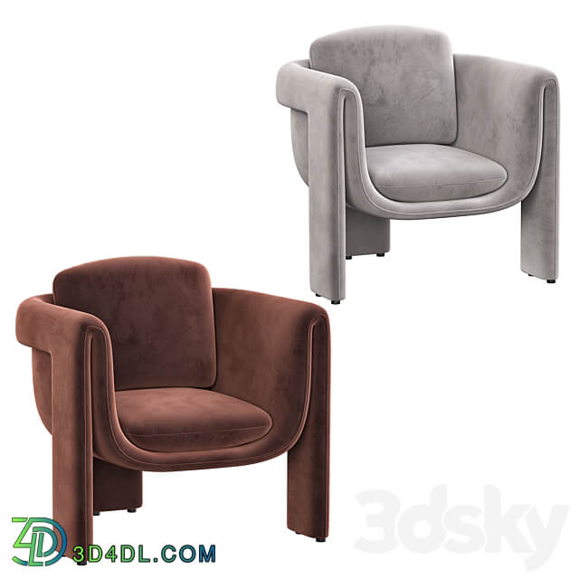 Floria velvet chair 3D Models 3DSKY