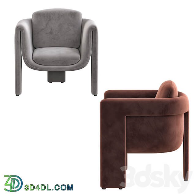 Floria velvet chair 3D Models 3DSKY