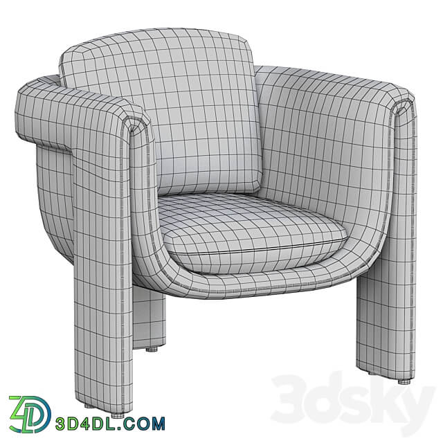 Floria velvet chair 3D Models 3DSKY