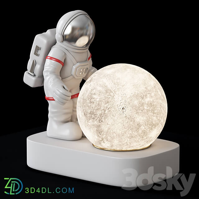 Astronaut lamp Other decorative objects 3D Models 3DSKY