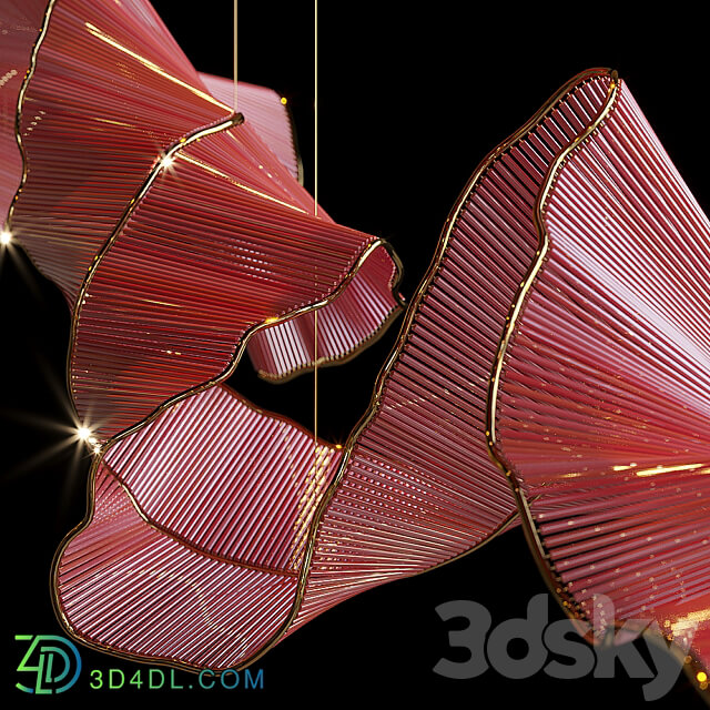 Light composition Vargov Design Ribbon Pendant light 3D Models 3DSKY