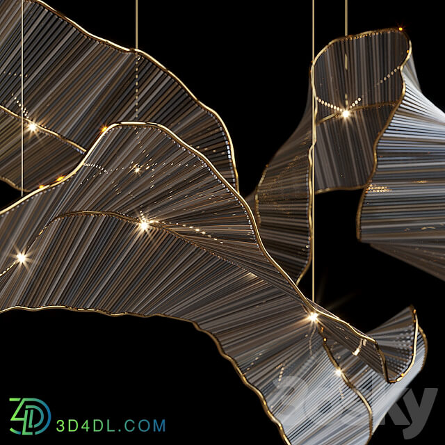 Light composition Vargov Design Ribbon Pendant light 3D Models 3DSKY