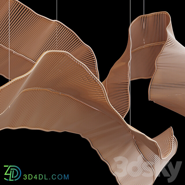 Light composition Vargov Design Ribbon Pendant light 3D Models 3DSKY