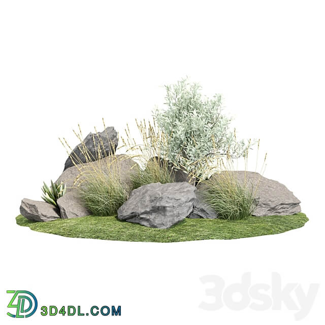 Stone Bush Pack 28 3D Models 3DSKY
