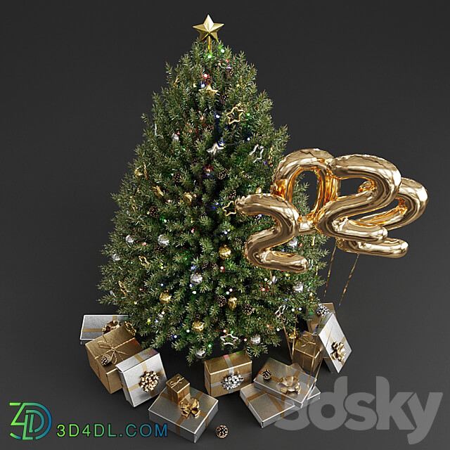 Christmas tree 3D Models 3DSKY