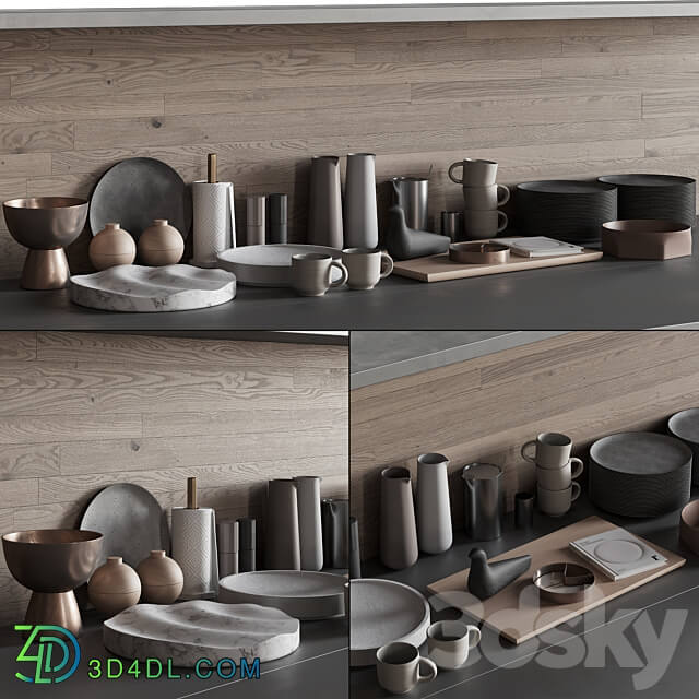 068 Kitchen decor set ACCESSORIES 03 3D Models 3DSKY