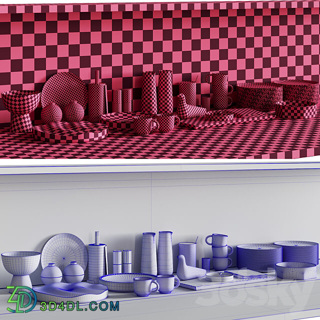 068 Kitchen decor set ACCESSORIES 03 3D Models 3DSKY