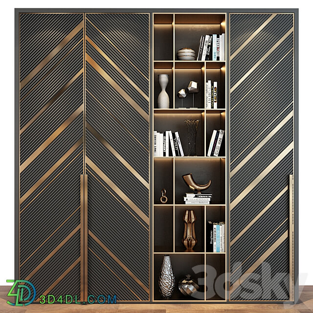 Furniture Composition 76 Wardrobe Display cabinets 3D Models 3DSKY