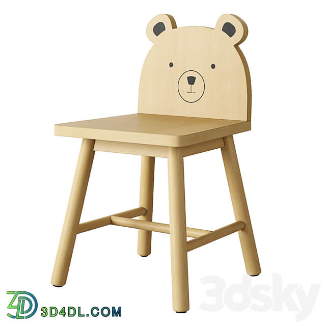 Crate and Barrel Animal Kids Chair Table Chair 3D Models 3DSKY