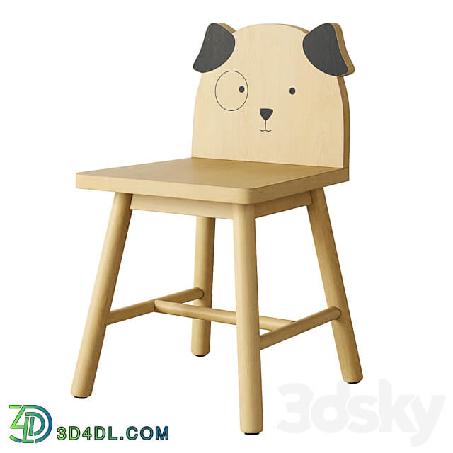 Crate and Barrel Animal Kids Chair Table Chair 3D Models 3DSKY