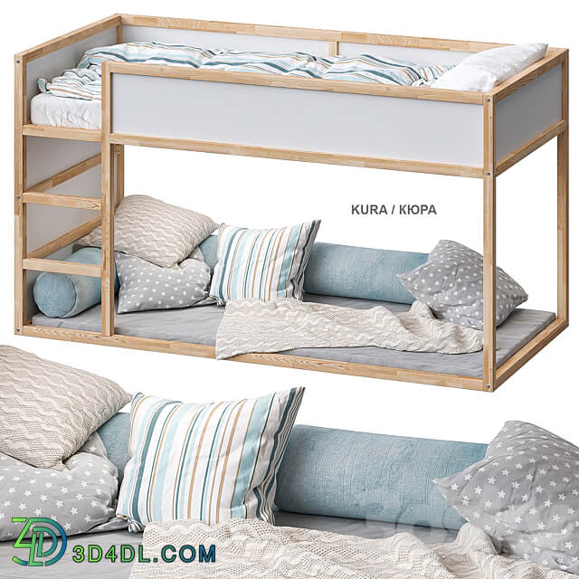 KURA KURA Double bed 2 IKEA 3D Models 3DSKY