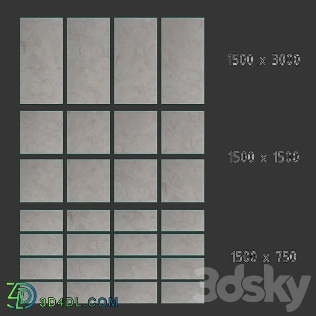 Porcelain stoneware tile 014 3D Models 3DSKY