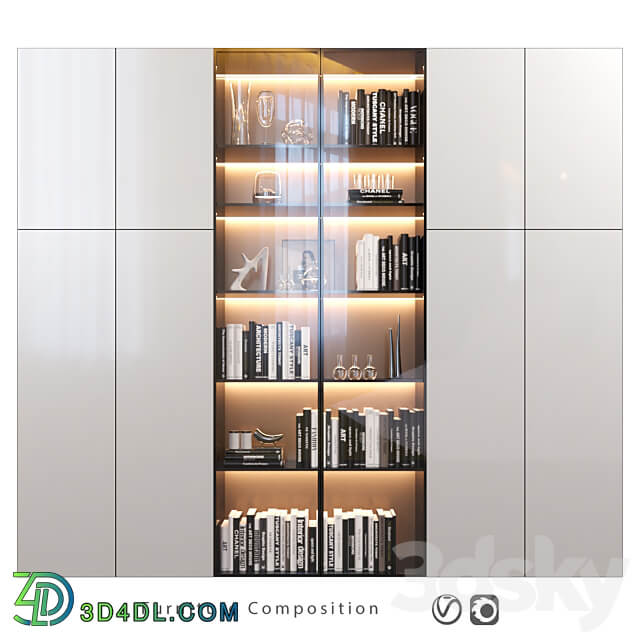 Furniture Composition 79 Wardrobe Display cabinets 3D Models 3DSKY