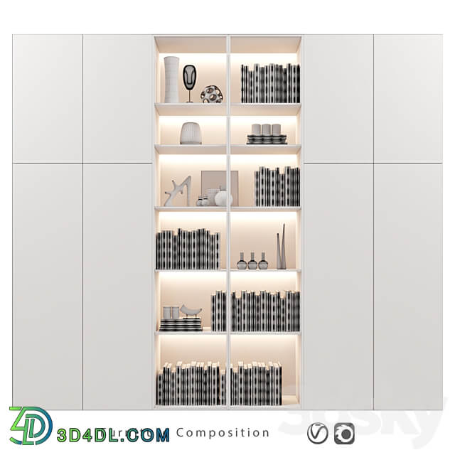 Furniture Composition 79 Wardrobe Display cabinets 3D Models 3DSKY