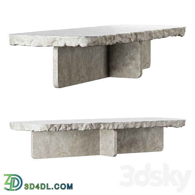 Richard concrete long table by Bpoint design Concrete dining table 3D Models 3DSKY