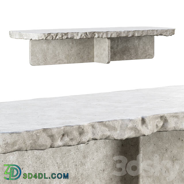 Richard concrete long table by Bpoint design Concrete dining table 3D Models 3DSKY