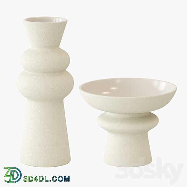 Set of vases H M 3D Models