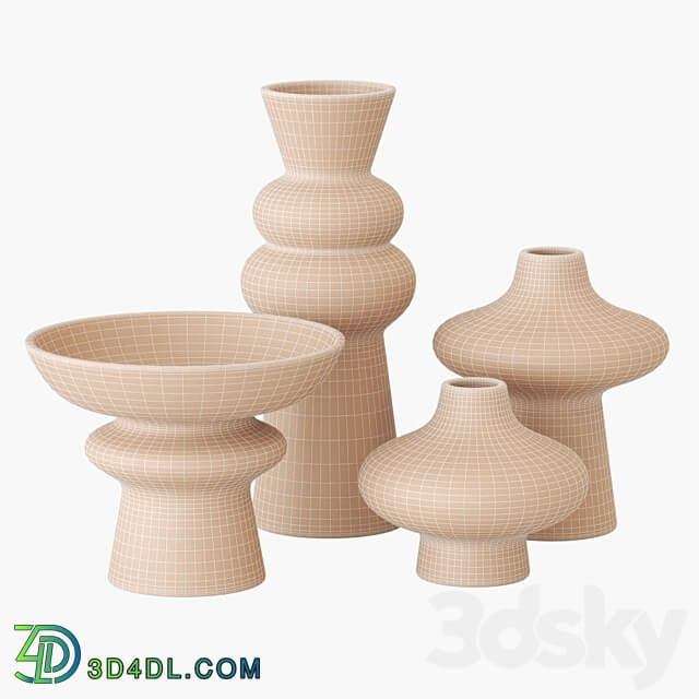 Set of vases H M 3D Models