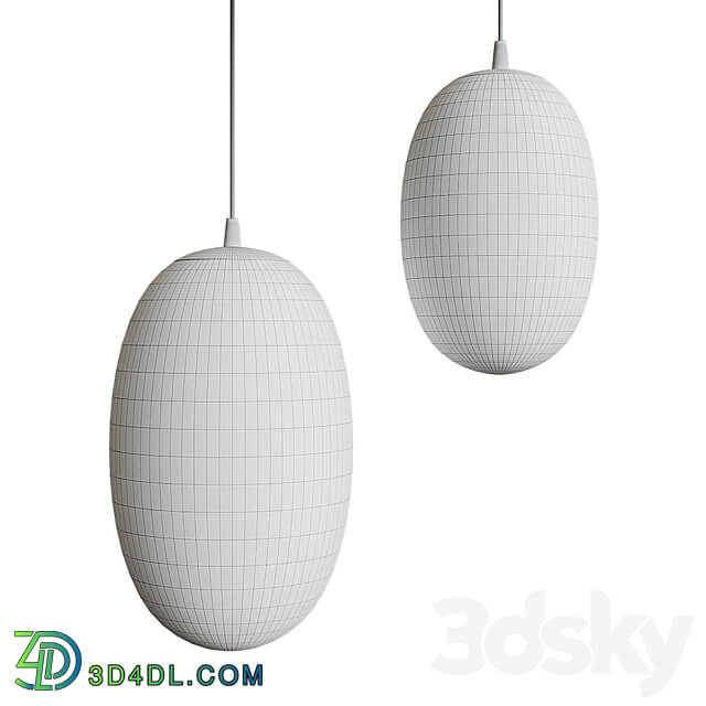 Pendant lamp with ball shade LOU Chandelier Pendant light 3D Models 3DSKY