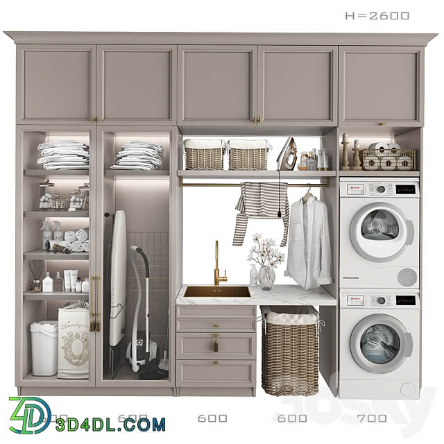 Classic laundry 2 Bathroom accessories 3D Models 3DSKY