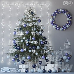 Christmas tree 12 Decorative set 3D Models 3DSKY 