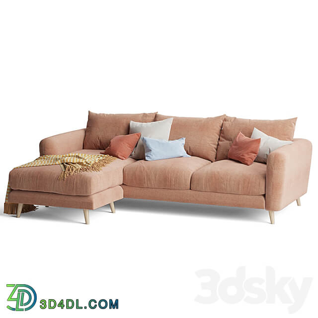 Squishmeister sofa chaise 3D Models 3DSKY