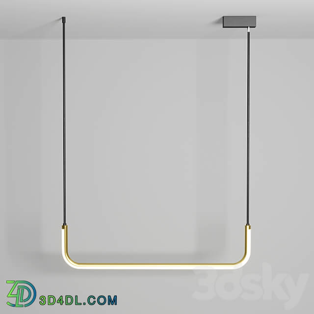 LED Pendant Light Modern Nordic Black Gold Pendant light 3D Models 3DSKY