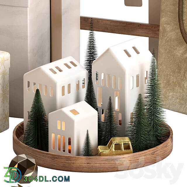 christmas decoration set 02 3D Models 3DSKY