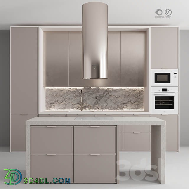 Kitchen No. 108 Stone Beige Kitchen 3D Models 3DSKY