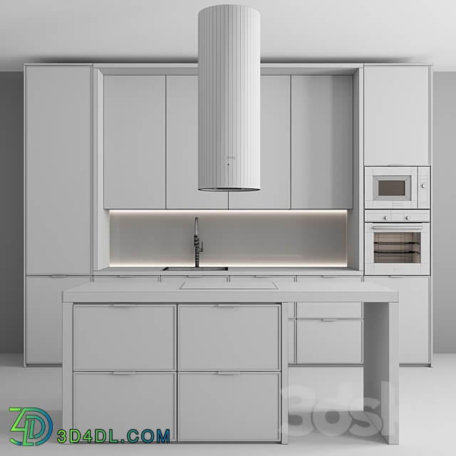 Kitchen No. 108 Stone Beige Kitchen 3D Models 3DSKY